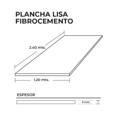 FIBROCEMENTO 6MM-1,2X2,4M