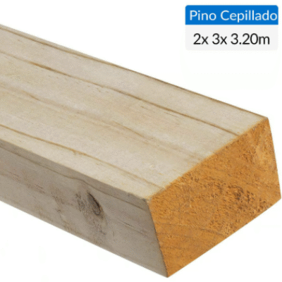 PINO SECO CEPILLADO-2X3″ 3,2M