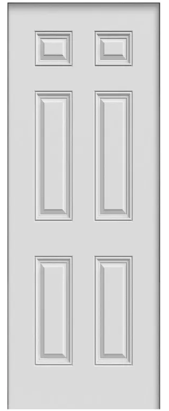 PUERTA ACERO BCO EXT - 6PANEL 75CMX2M