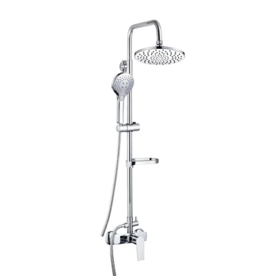COLUMNA DE DUCHA MALMO CON GRIFERIA – CABEZA Y MANGO DE ABS | TUBO SS304 ACERO INOX | FLEXIBLE DEL ROCIADOR PVC | DIÁMETRO PLATO DE DUCHA 230MM | DIÁMETRO MANGO DUCHA 85MM | MANGO DUCHA 2 FUNCIONES |