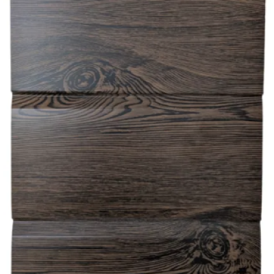 METAL SIDING 3 CANALES MADERA OSCURA – 38,5CMX2.9MTS | RENDIMIENTO 1,12M2